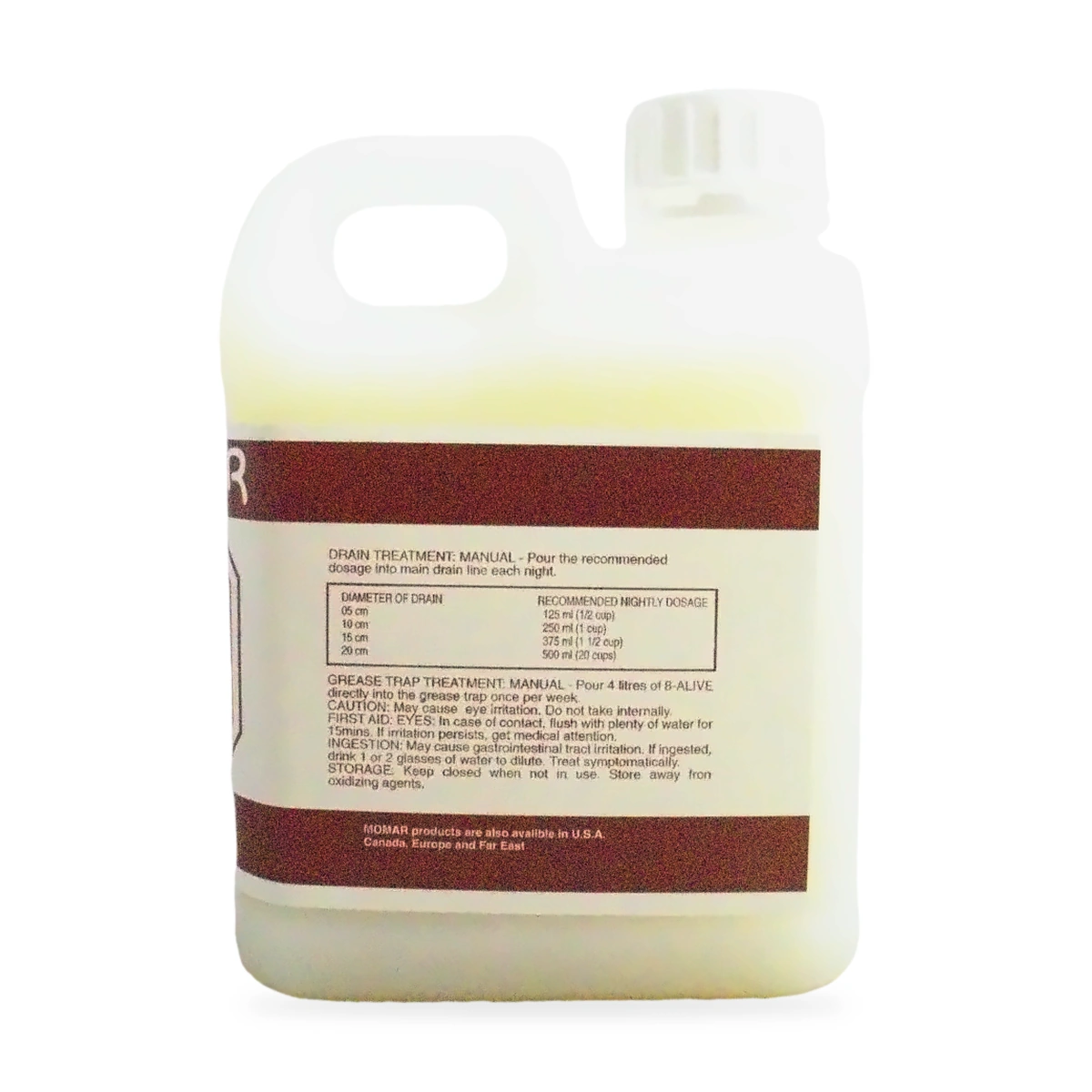8-Alive Liquid Bacteria Drain Maintainer - back shot