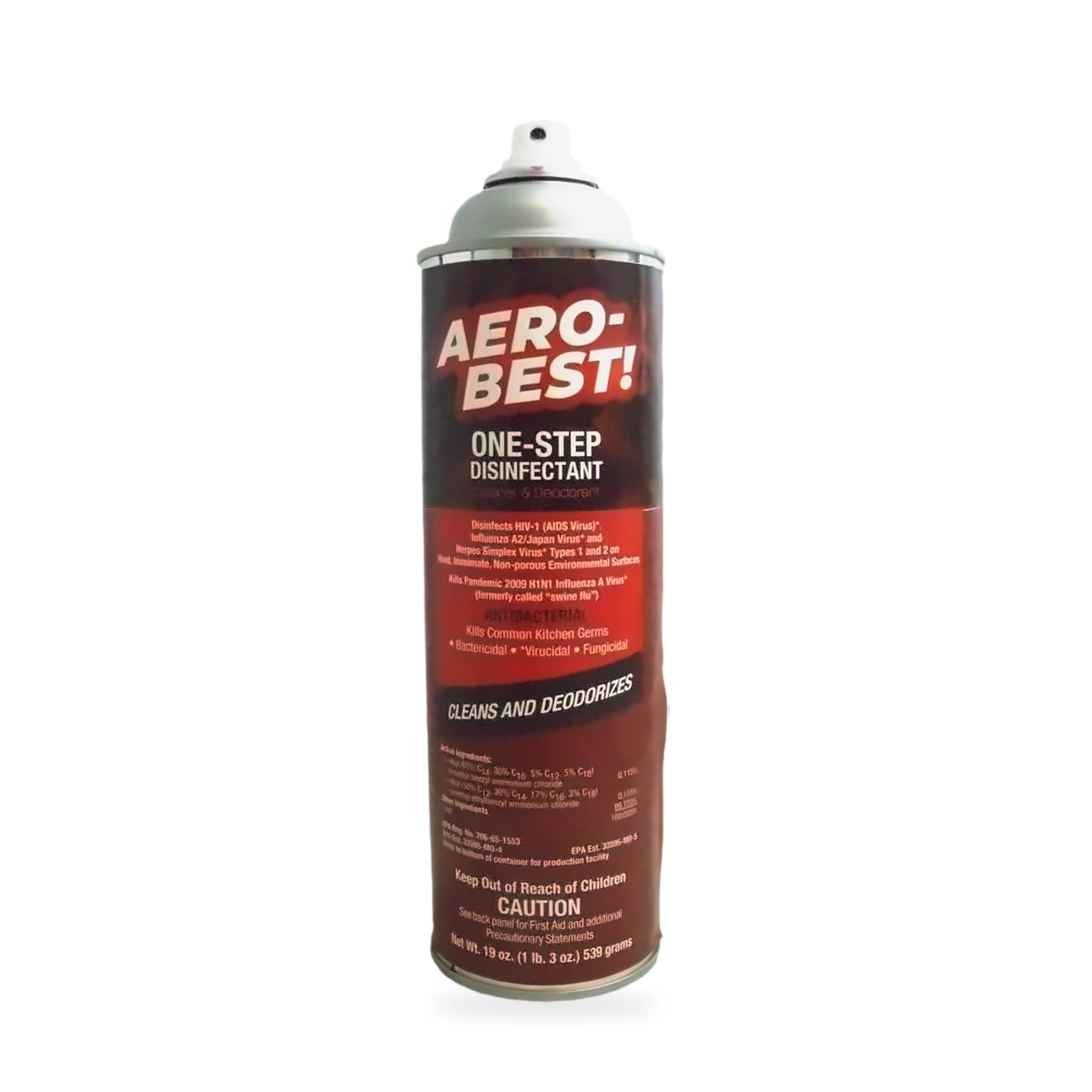 Aero-Best One-Step Disinfectant - front shot (cap off)