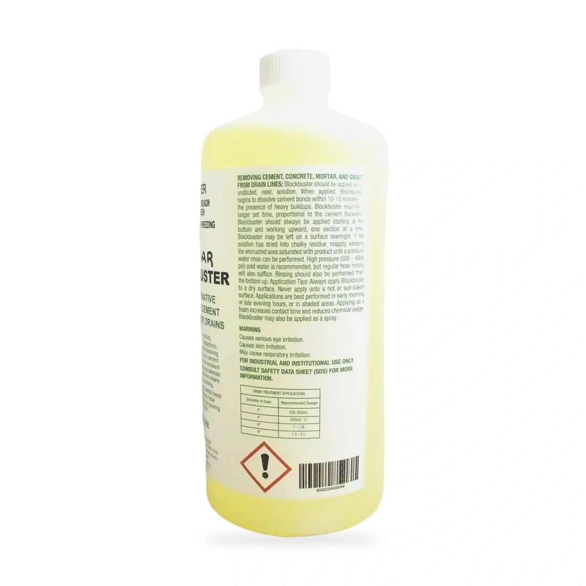 Blockbuster Acid Alternative Cement Dissolver 1L - back shot