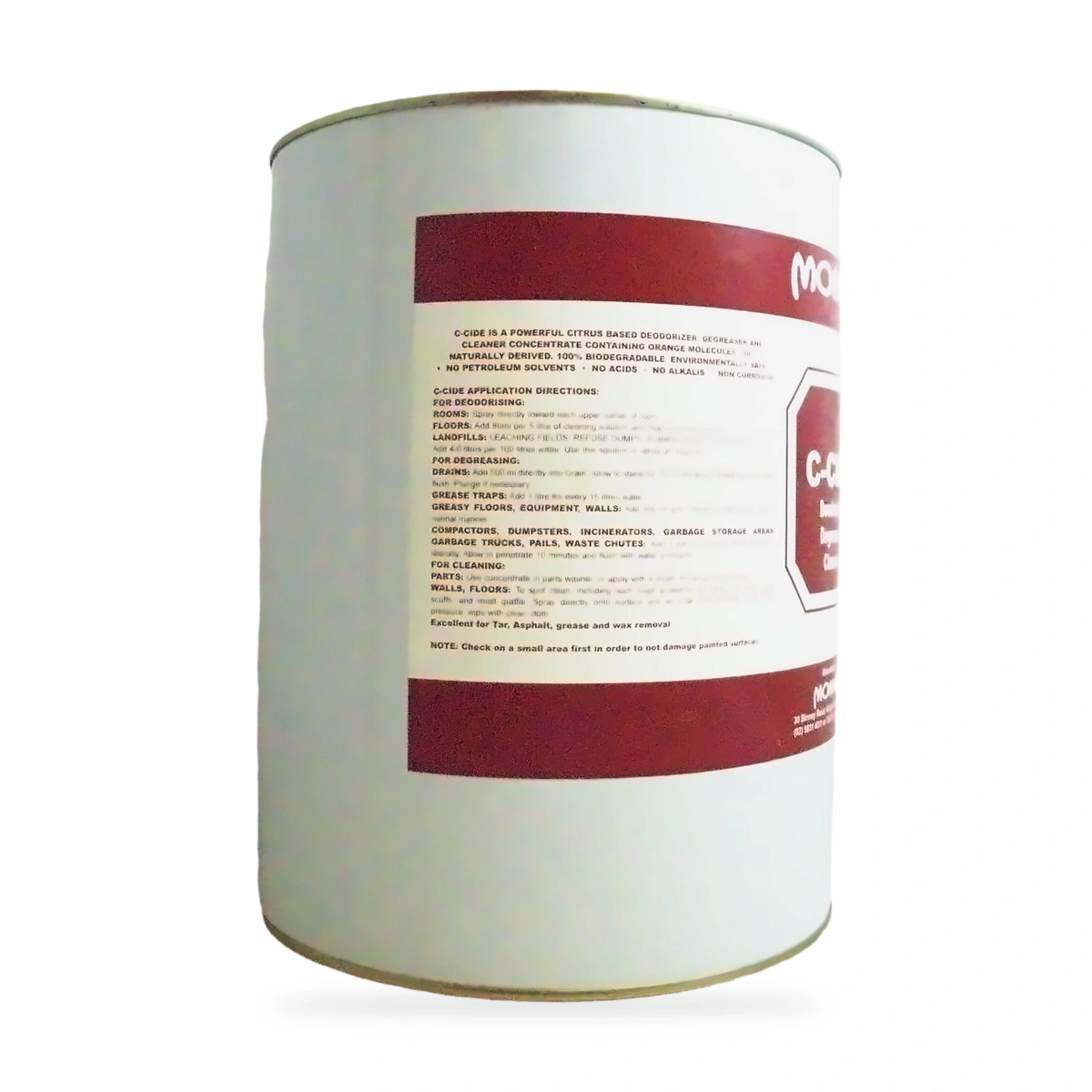C-Cide Deodorizer Degreaser Cleaner Bulk Tin - side shot 2