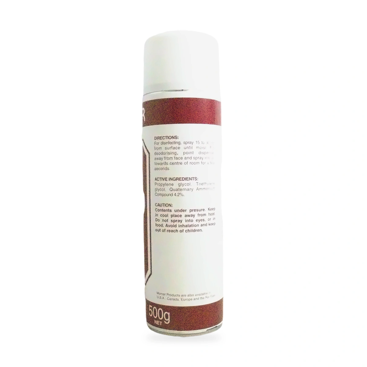 D and D Disinfectant Deodorant Spray - back shot
