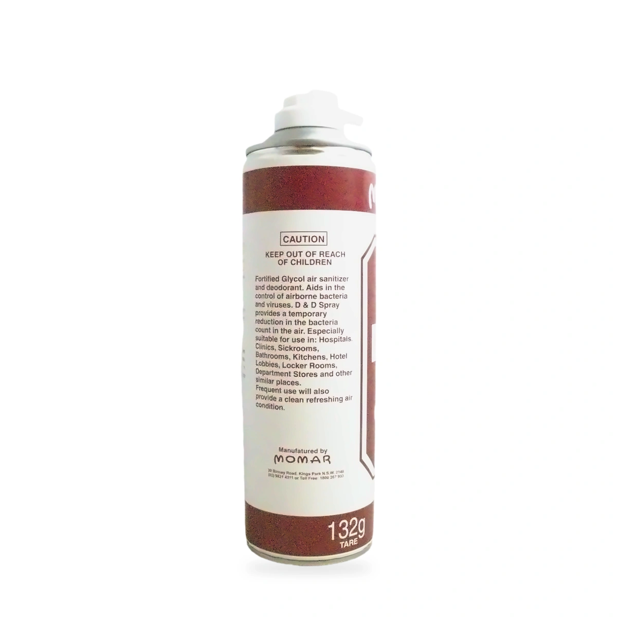 D and D Disinfectant Deodorant Spray - side shot (cap off)
