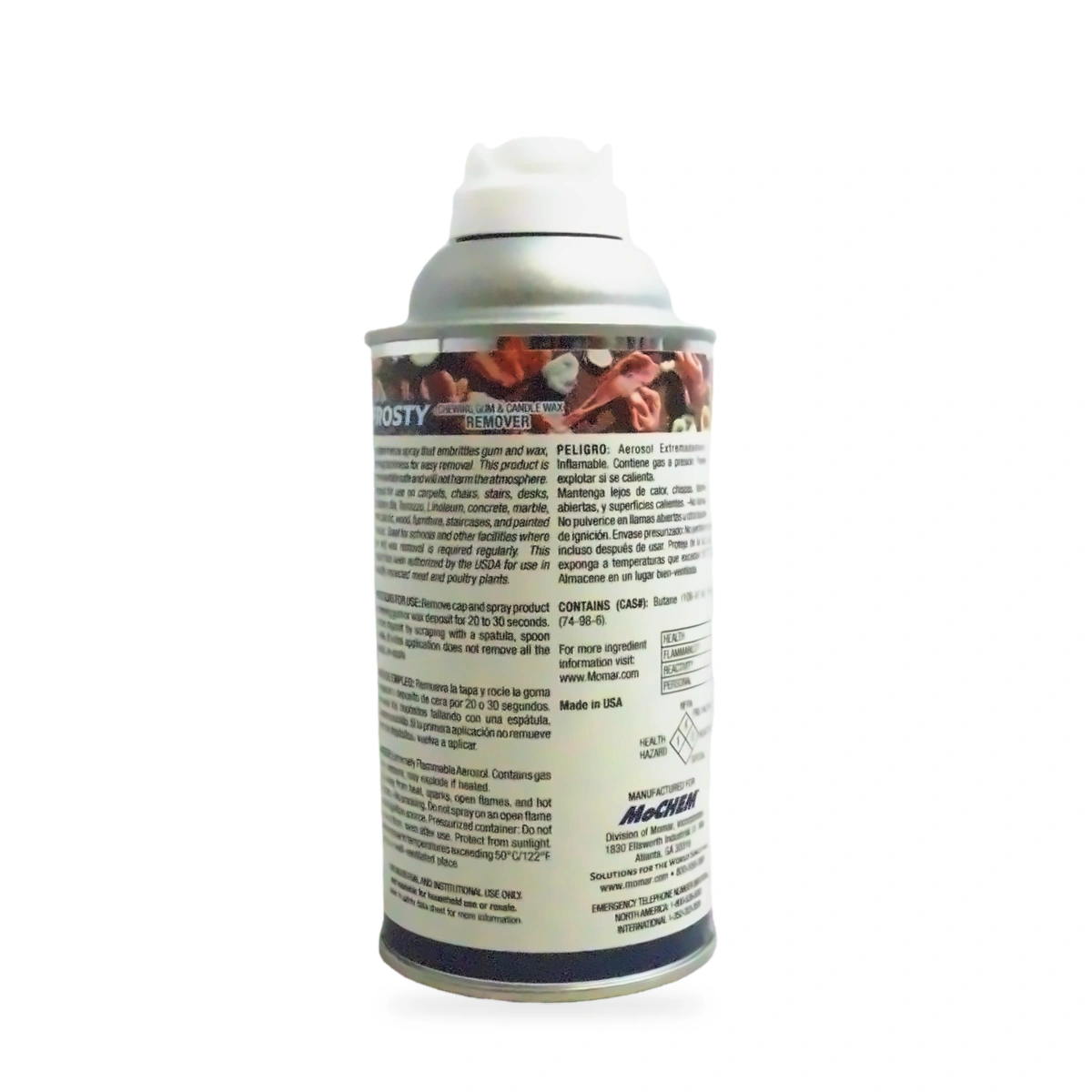 Frosty Chewing Gum and Candle Wax Remover - back shot (cap off)
