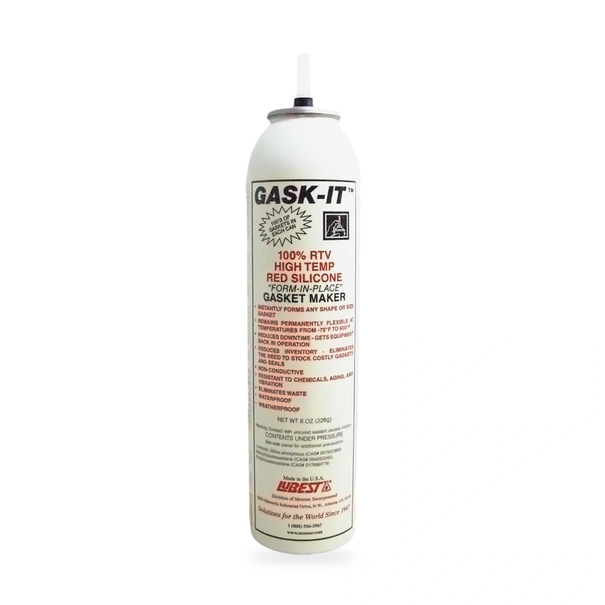 Gask-It High Temp Red Silicone Gasket Maker - front shot (cap off)