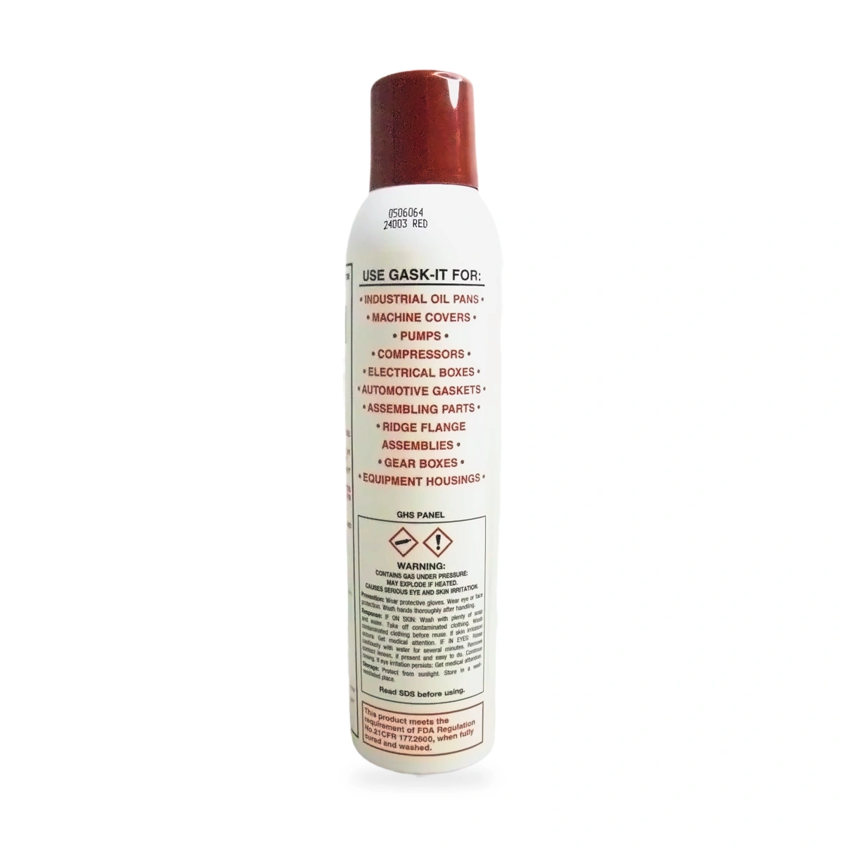 Gask-It High Temp Red Silicone Gasket Maker - back shot