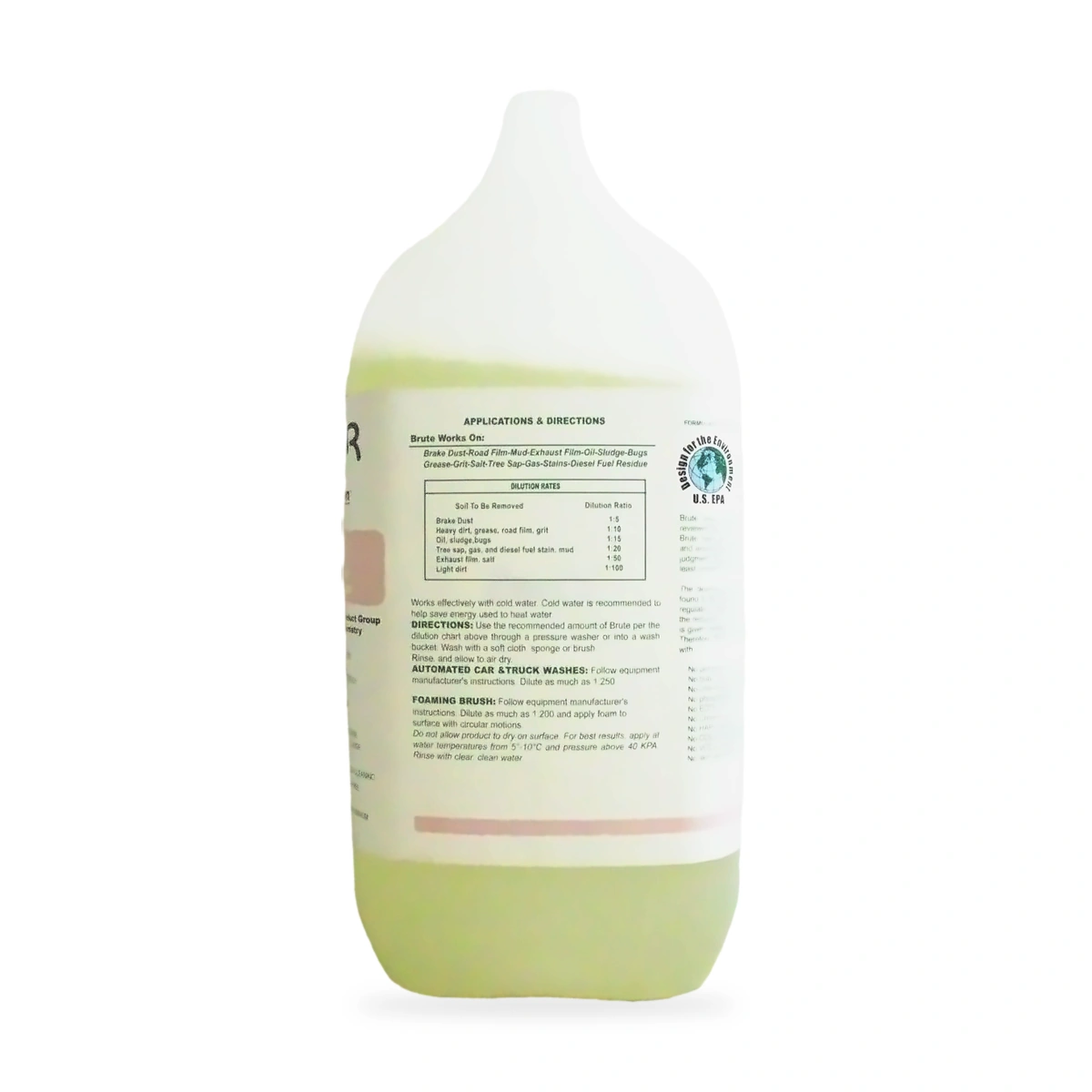 Greenaction Brute Ultra Concentrated Truck and Trailer Wash 5L - side shot 1