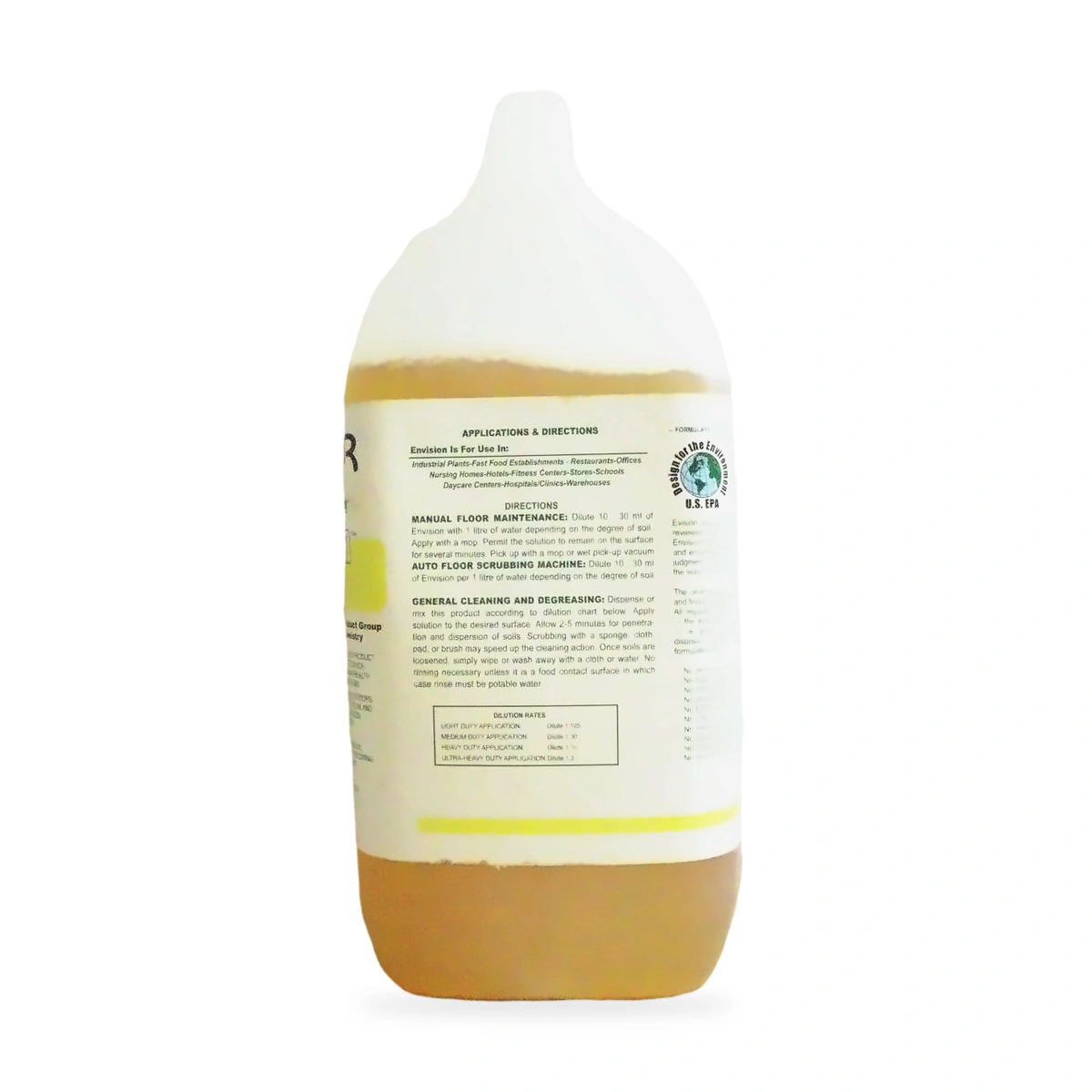 Greenaction Envision Ultra Concentrated Floor Cleaner 5L - side shot 1