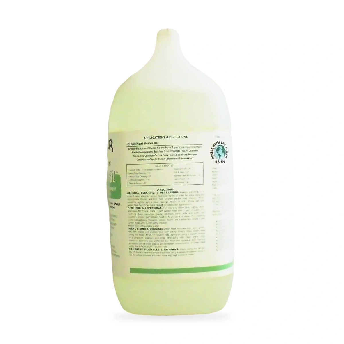Greenaction Green Heat Concentrated Industrial Cleaner and Degreaser 5L - side shot 1