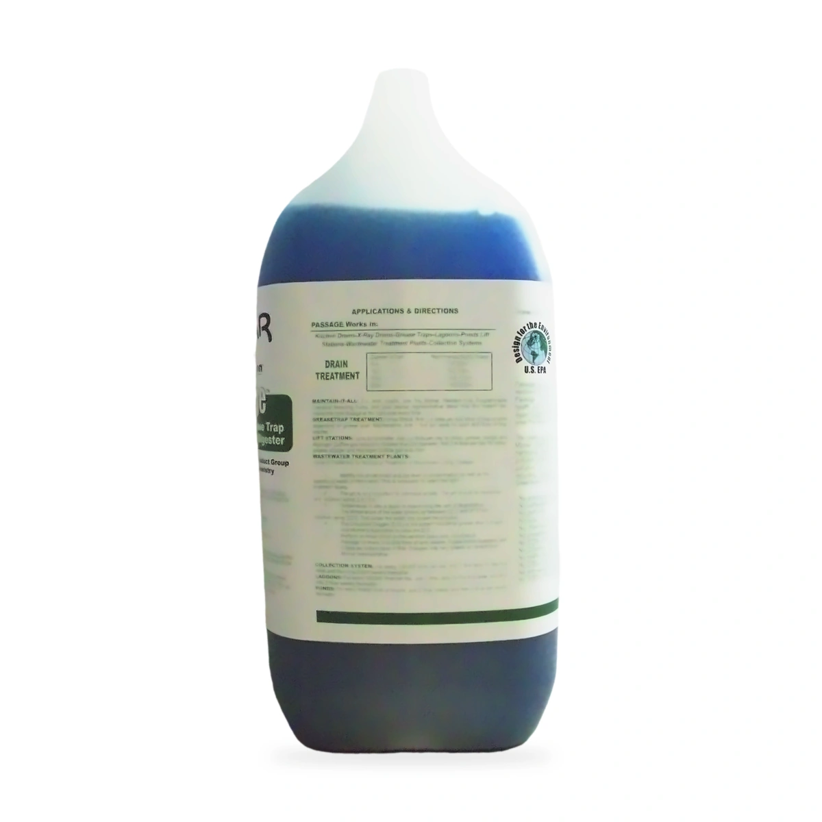Greenaction Passage Bioenzymatic Drain and Grease Trap Treatment 5L - side shot 1