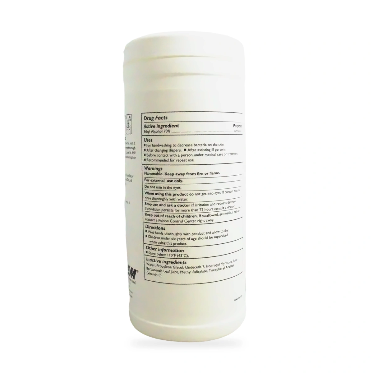 Han-I-Wipes Hand Sanitising Wipes - side shot