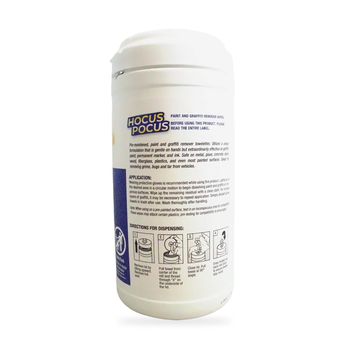 Hocus Pocus Paint and Graffiti Remover Wipes - back shot