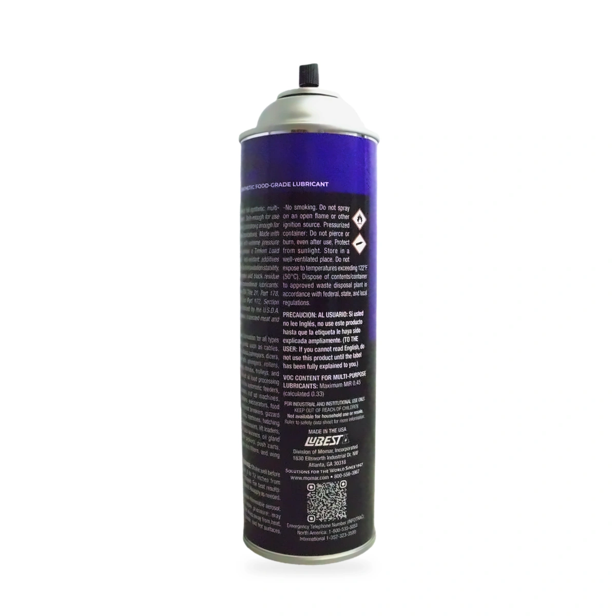 Ivory-Sol Synthetic Food-Grade Lubricant - back shot (cap off)