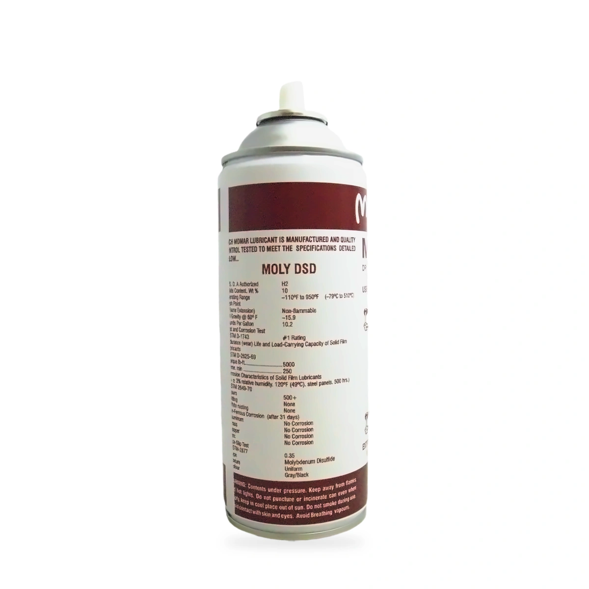 Moly DSD Dry Film Lubricant - side shot (cap off)