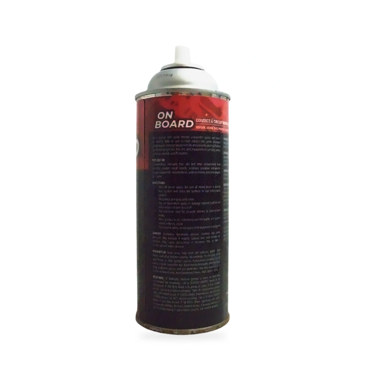 On Board Contact and Circuit Board Cleaner - back shot (cap off)