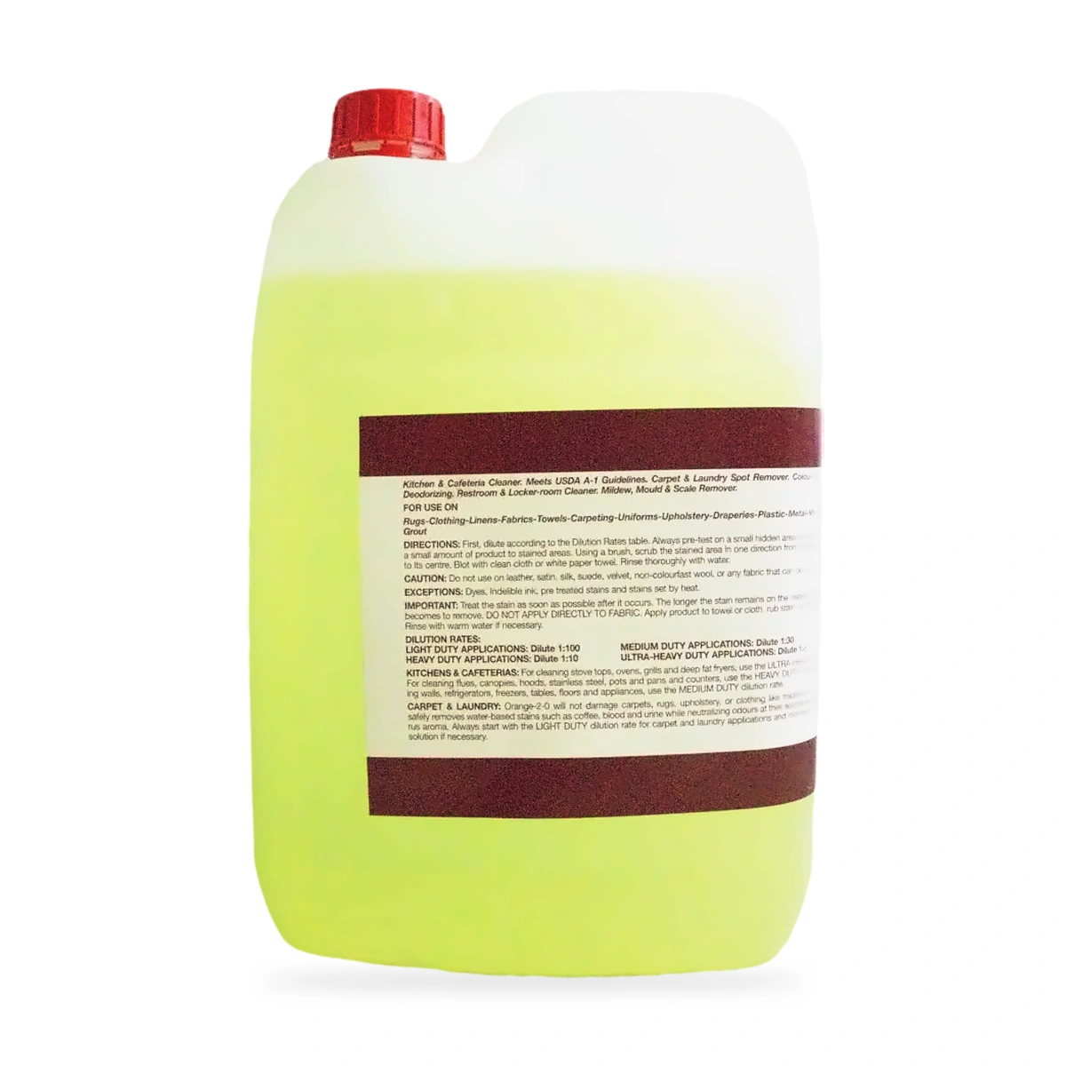 Orange-2-0 General Purpose Citrus Cleaner 5L - side shot