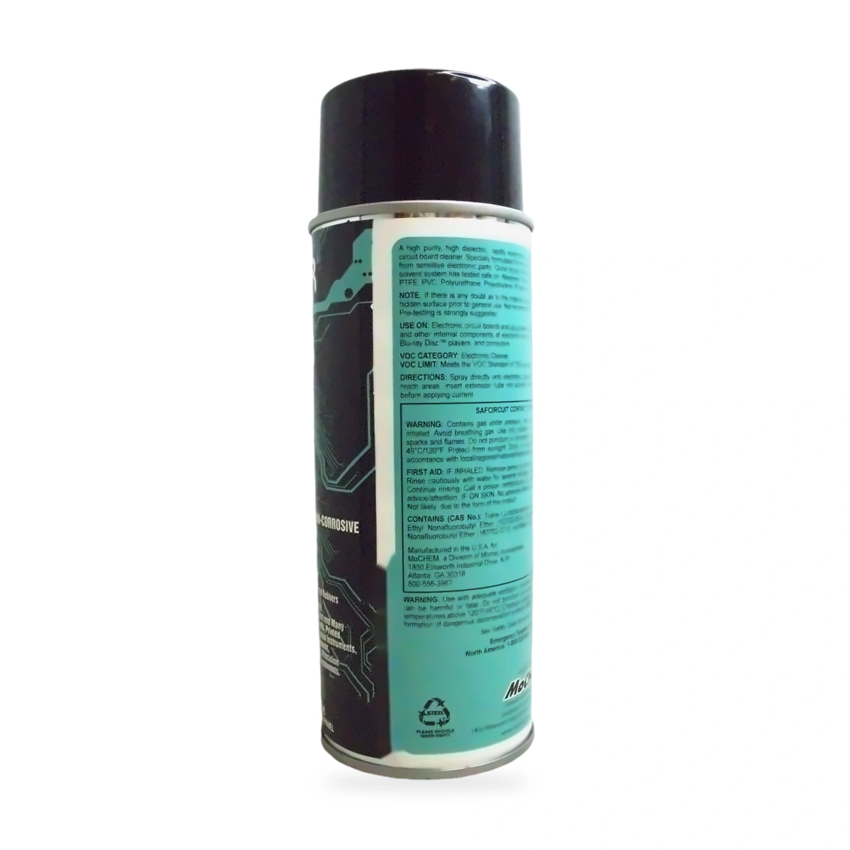 SafCircuit Contact and Circuit Board Cleaner - back shot
