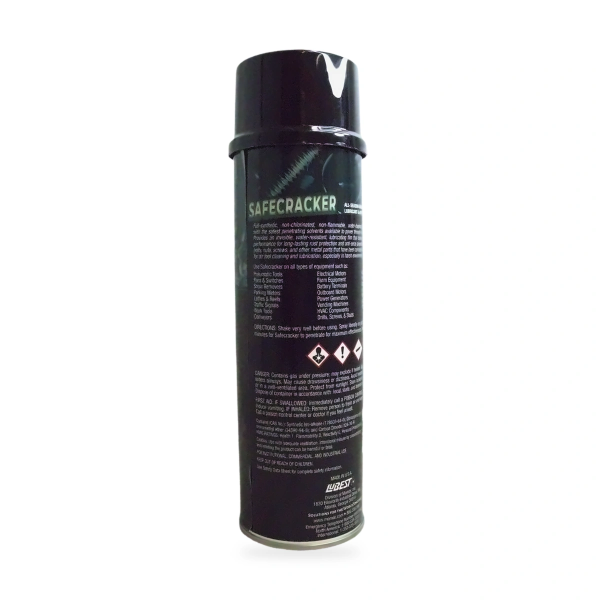 Safecracker Penetrating Lubricant and Anti-Freeze - back shot