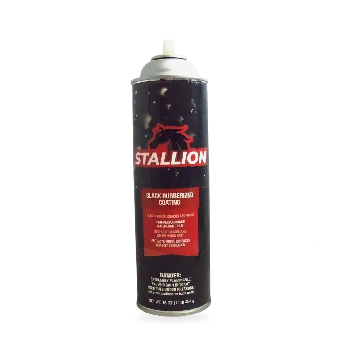 Stallion Black Rubberized Coating - front shot (cap off)