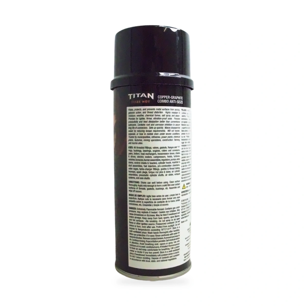 Titan Seize Not Copper-Graphite Anti-Seize - back shot