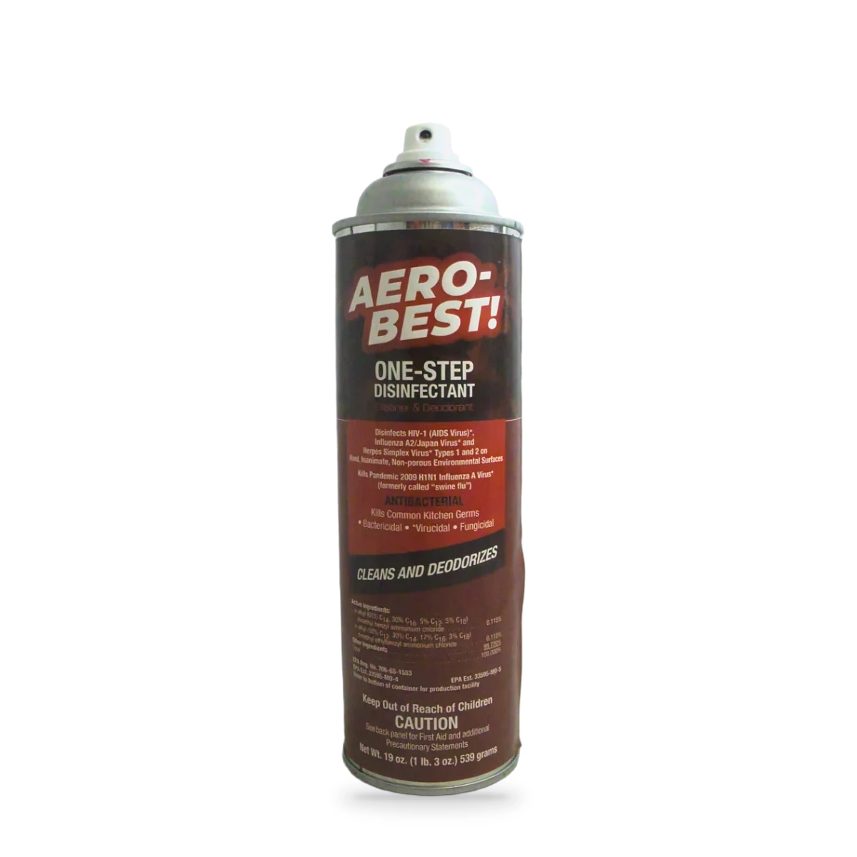 Aero-Best One-Step Disinfectant — front shot (cap off)
