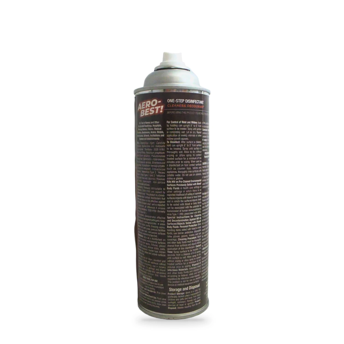 Aero-Best One-Step Disinfectant — back shot (cap off)