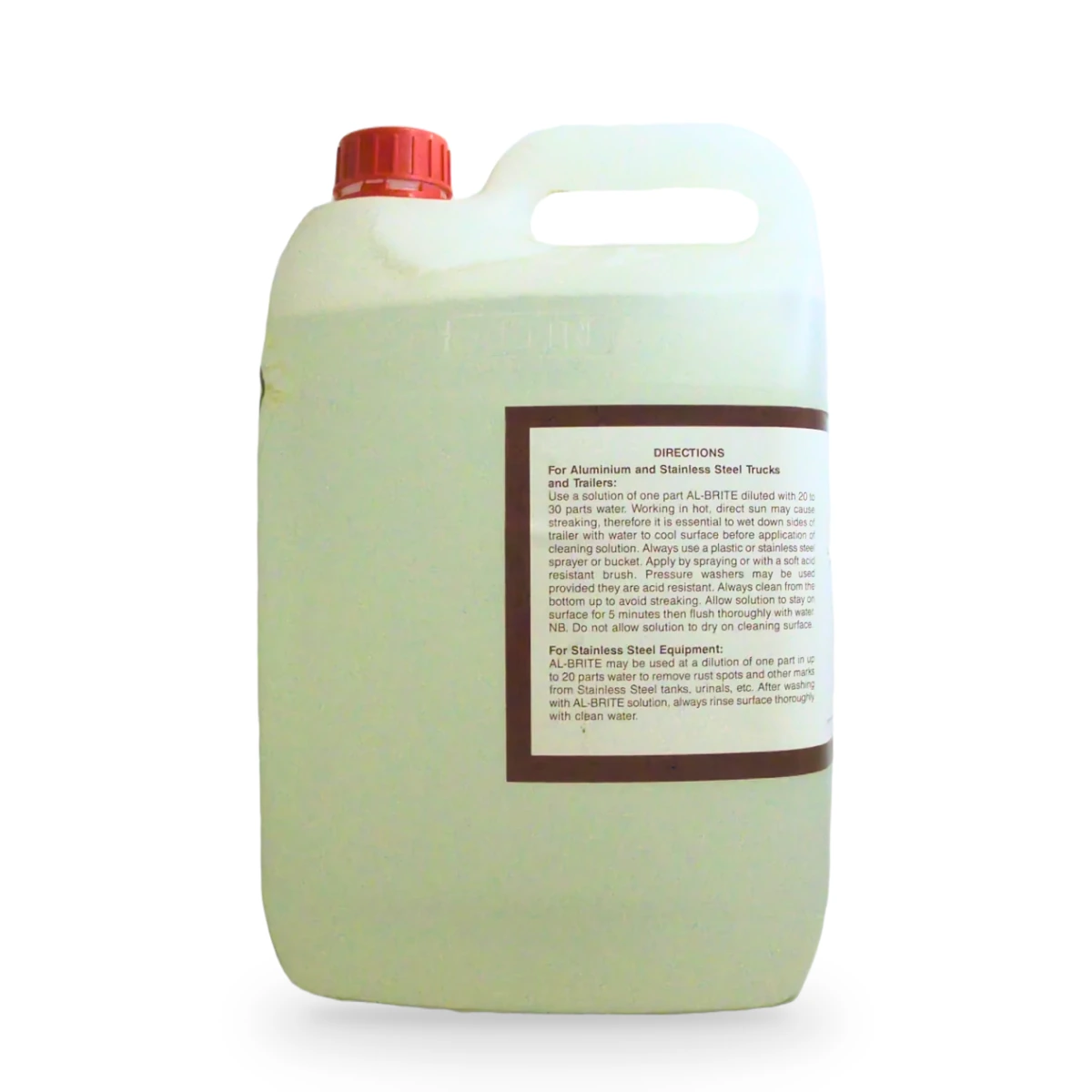Al-Brite Concentrated Aluminium and Stainless Steel Cleaner 5L — side shot 2