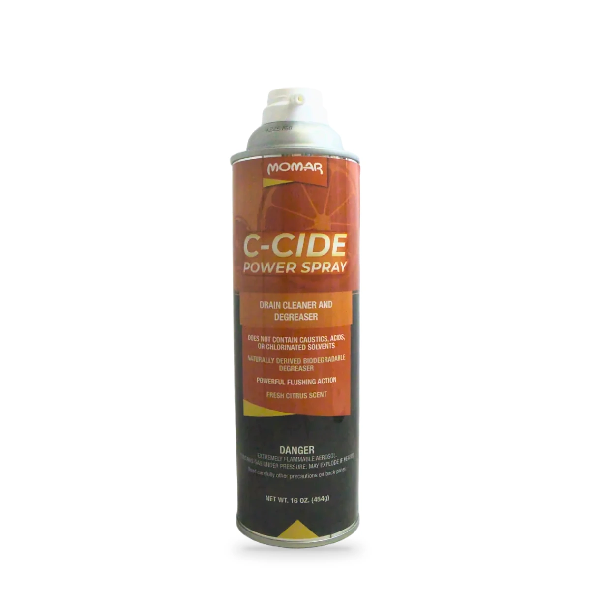 C-Cide Power Spray Drain Cleaner and Degreaser — front shot (cap off)
