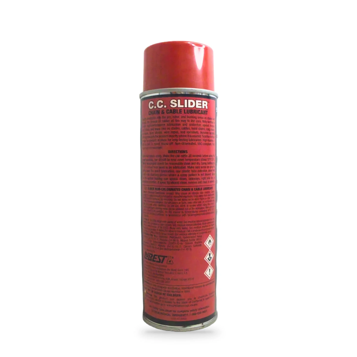 C.C. Slider Chain and Cable Lubricant — back shot