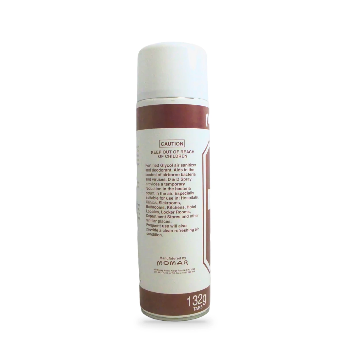 D and D Disinfectant Deodorant Spray — side shot