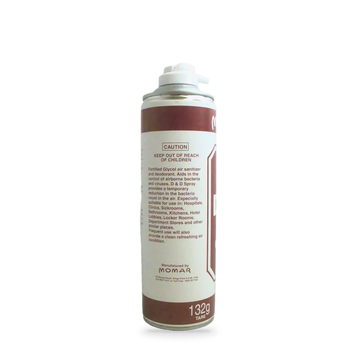 D and D Disinfectant Deodorant Spray — side shot (cap off)