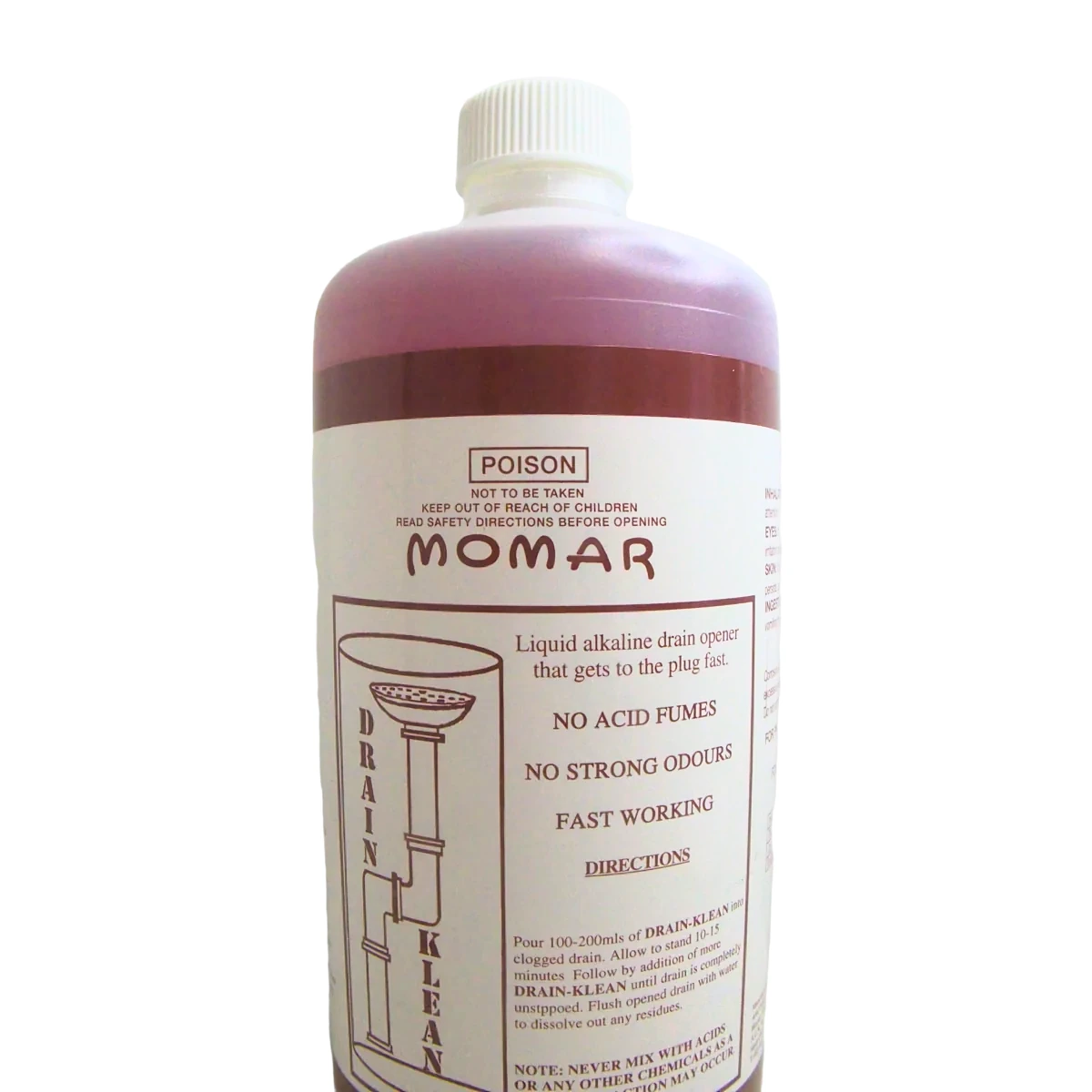 Drain-Klean Liquid Alkaline Drain Opener — front shot (close crop)