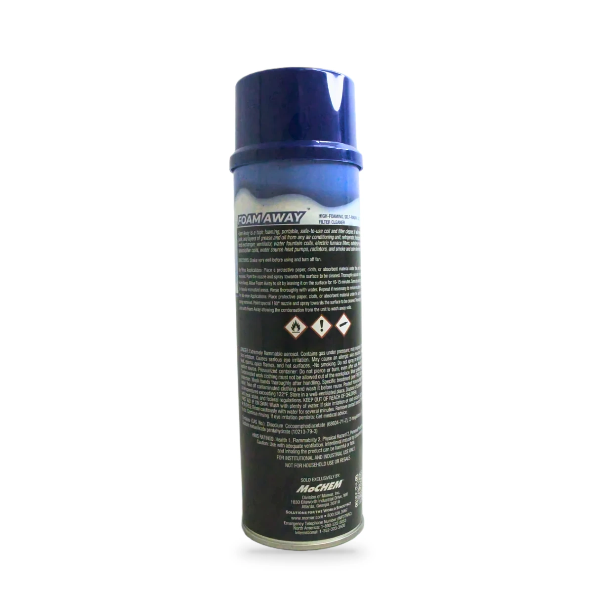 Foam Away Coil Fin and Filter Cleaner — back shot