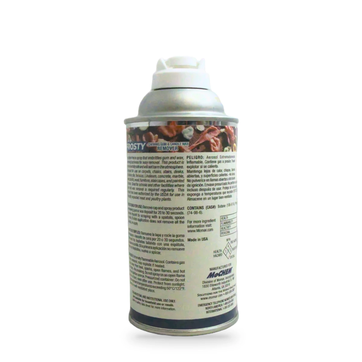 Frosty Chewing Gum and Candle Wax Remover — back shot (cap off)