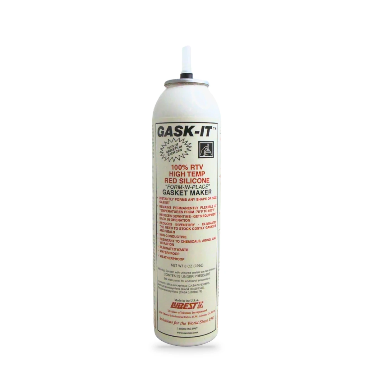 Gask-It High Temp Red Silicone Gasket Maker — front shot (cap off)