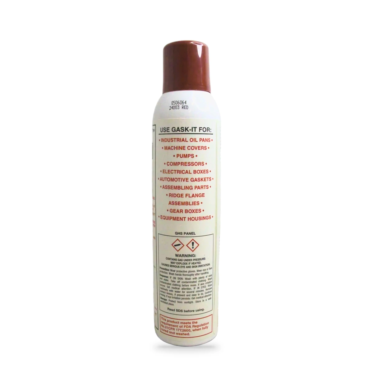 Gask-It High Temp Red Silicone Gasket Maker — back shot