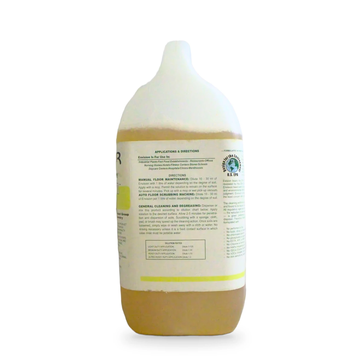 Greenaction Envision Ultra Concentrated Floor Cleaner 5L — side shot 1