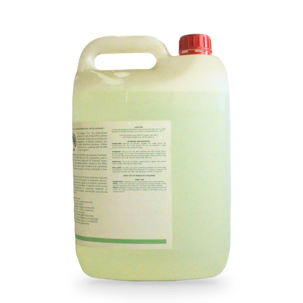 Greenaction Green Heat Concentrated Industrial Cleaner and Degreaser 5L — side shot 2