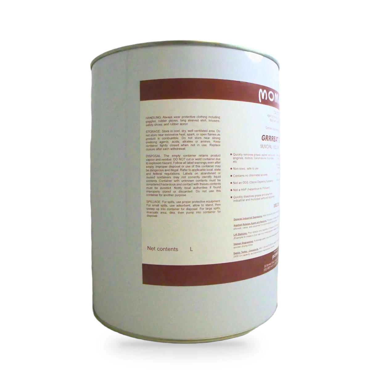 Grrreat Grape Municipal and Industrial Degreaser — side shot 2