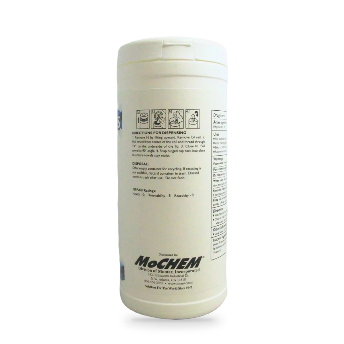 Han-I-Wipes Hand Sanitising Wipes — back shot
