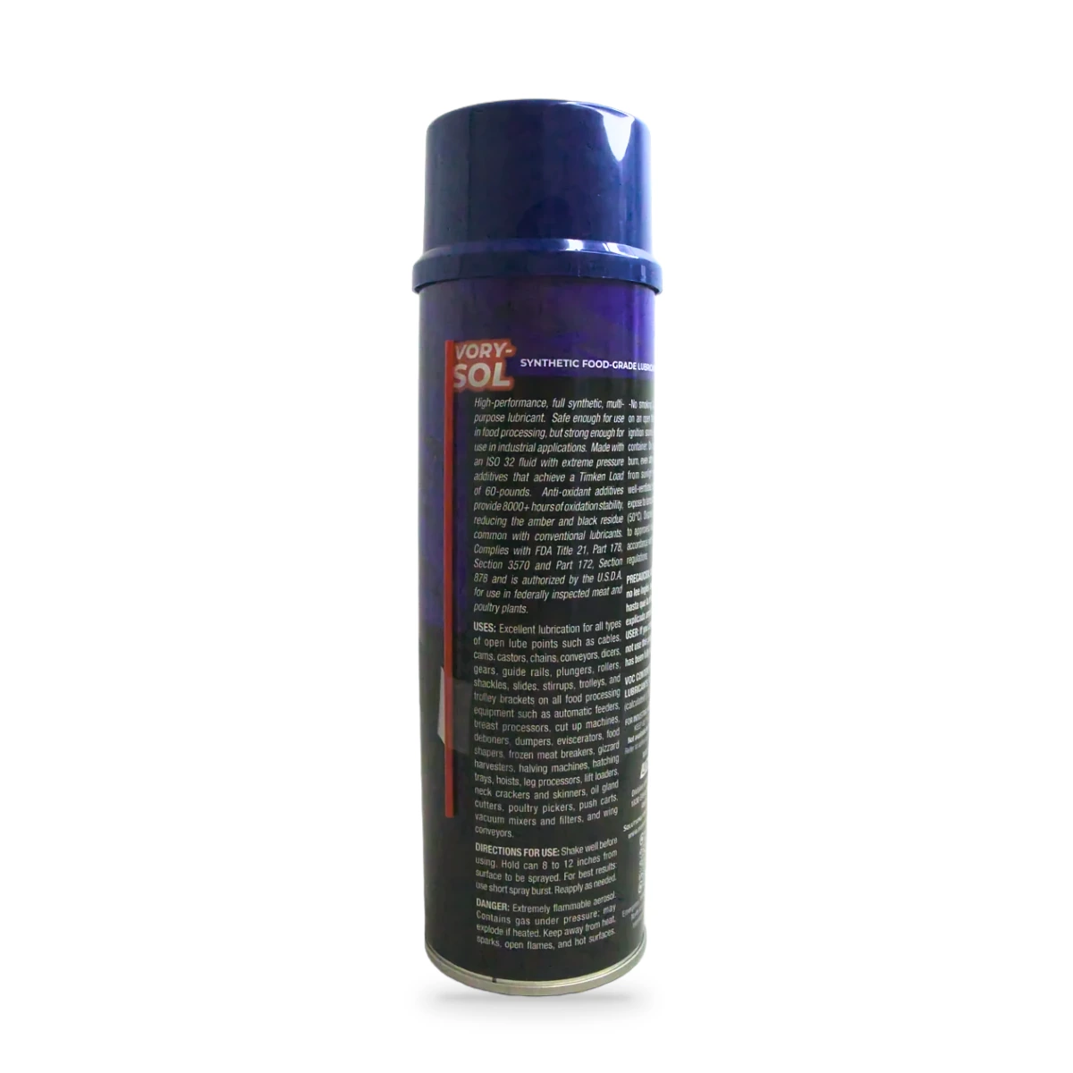 Ivory-Sol Synthetic Food-Grade Lubricant — back shot