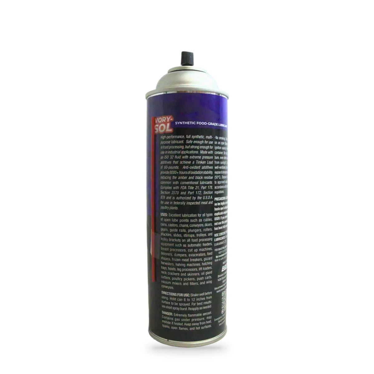 Ivory-Sol Synthetic Food-Grade Lubricant — side shot (cap off)