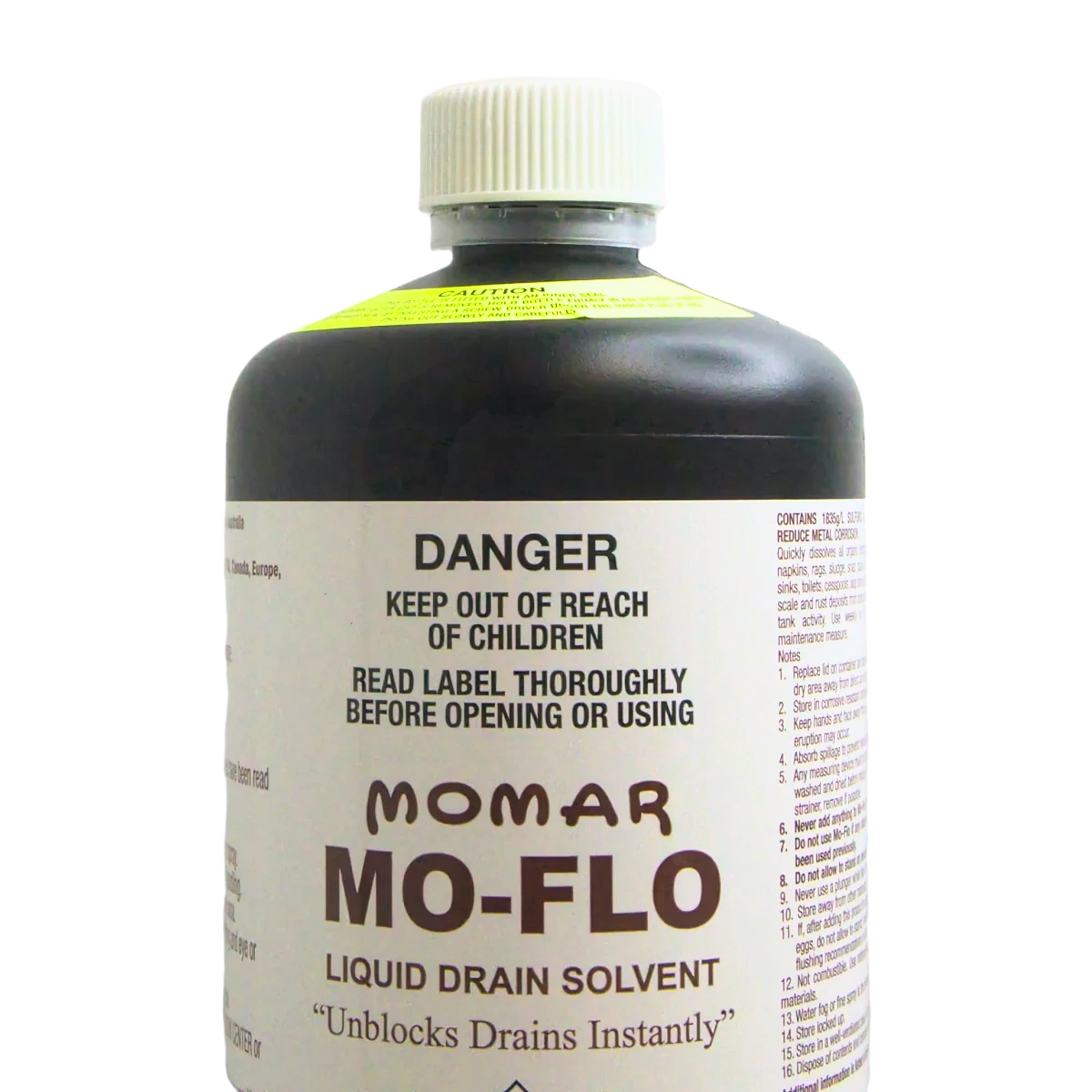 Mo Flo Liquid Drain Solvent — front shot (close crop)