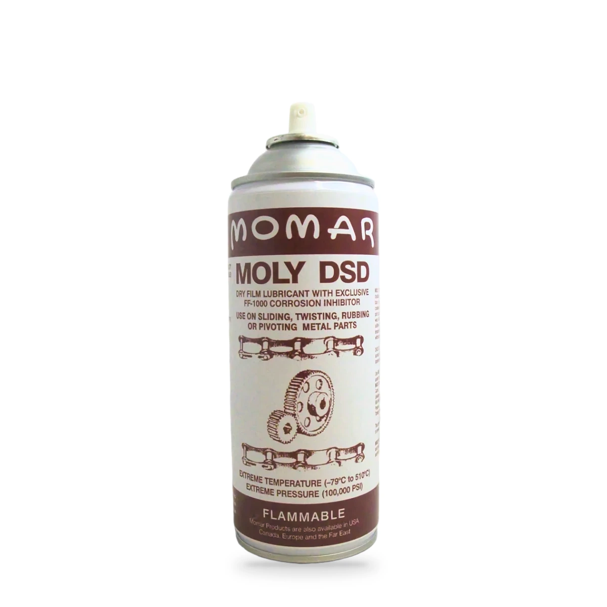 Moly DSD Dry Film Lubricant — front shot (cap off)