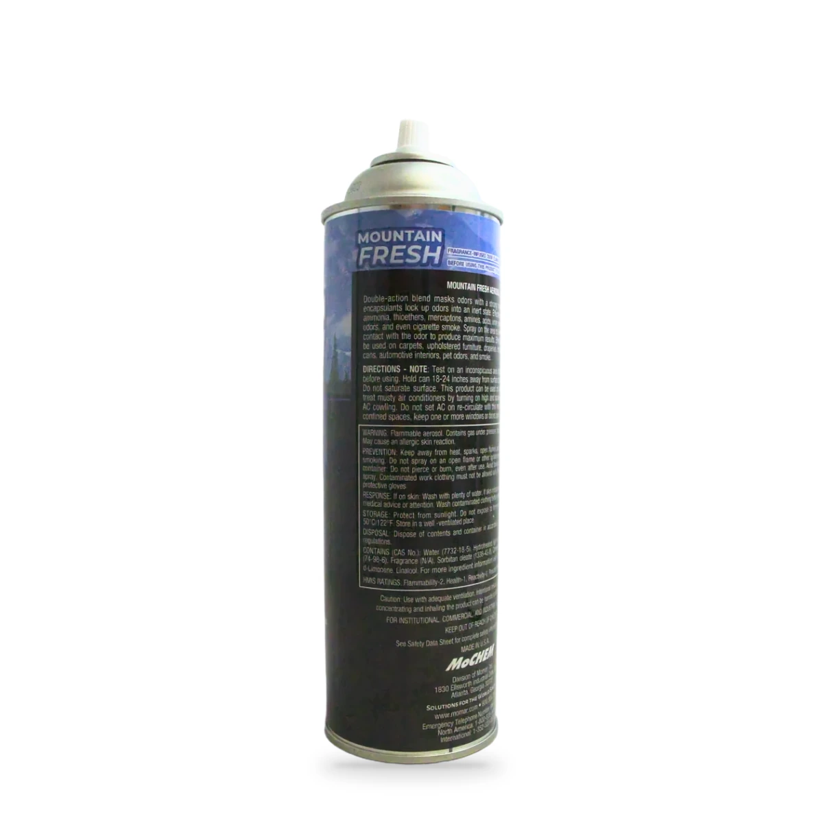Mountain Fresh Odour Eliminator — back shot (cap off)