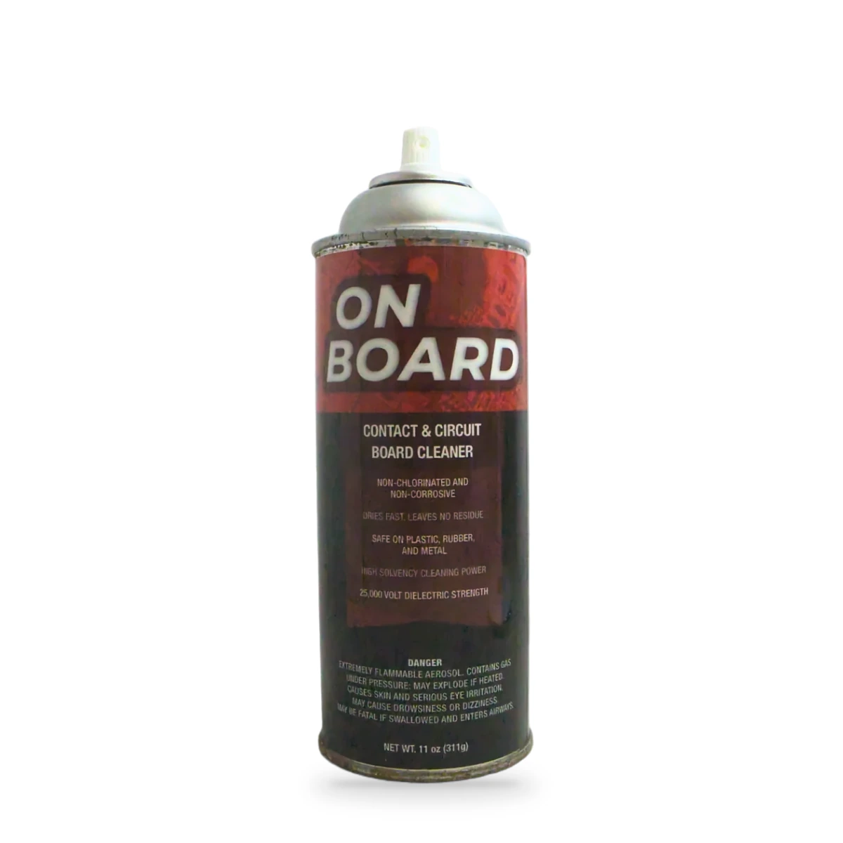 On Board Contact and Circuit Board Cleaner — front shot (cap off)