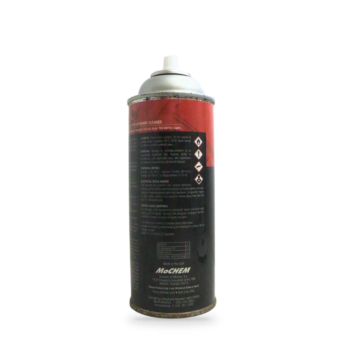 On Board Contact and Circuit Board Cleaner — side shot (cap off)