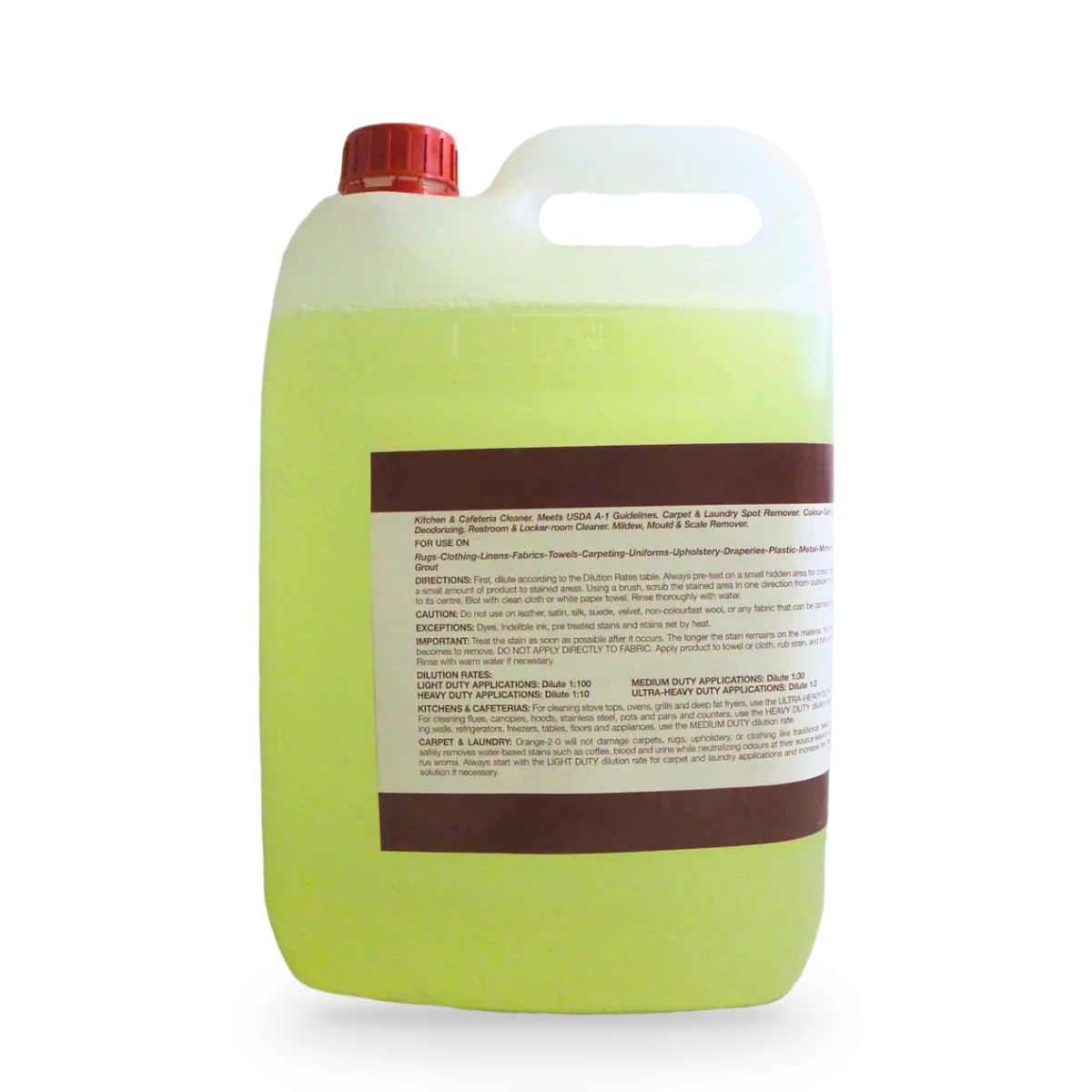 Orange-2-0 General Purpose Citrus Cleaner 5L — side shot