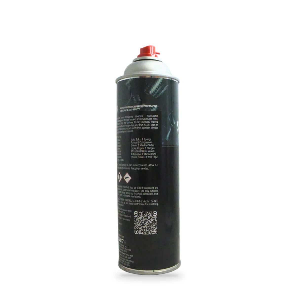 Safecracker Penetrating Lubricant and Anti-Freeze — back shot (cap off)