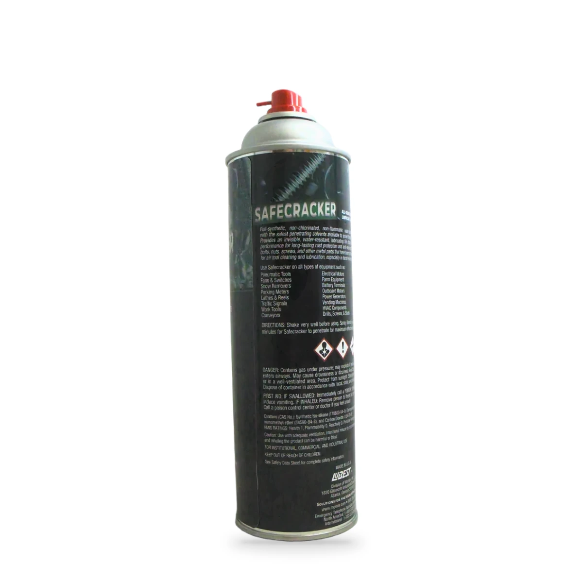 Safecracker Penetrating Lubricant and Anti-Freeze — side shot (cap off)