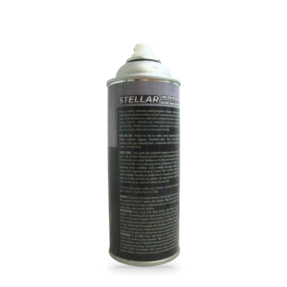 Stellar Long-Term Metal Parts Rust and Corrosion Preventative — back shot (cap off)